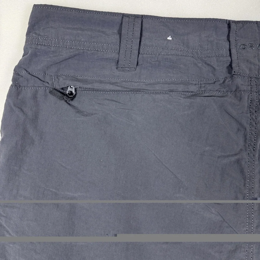 Orvis Mens 38 Gray Cargo Pockets Outdoor Hiking Shorts 100% Nylon 137013